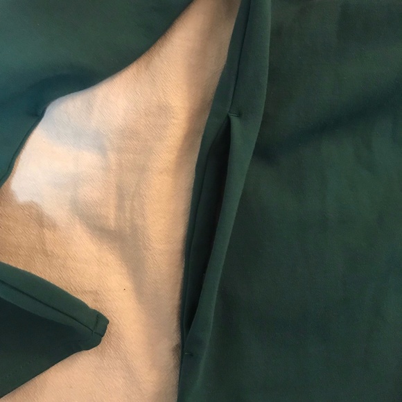 Sunday Best (Aritzia) Green ruffle-front long-sleeve dress size S - Picture 10 of 14